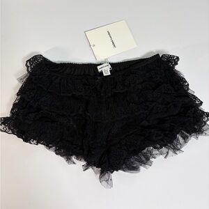 Jaded London Black Lace Ruffle Panties